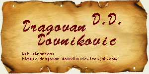 Dragovan Dovniković vizit kartica